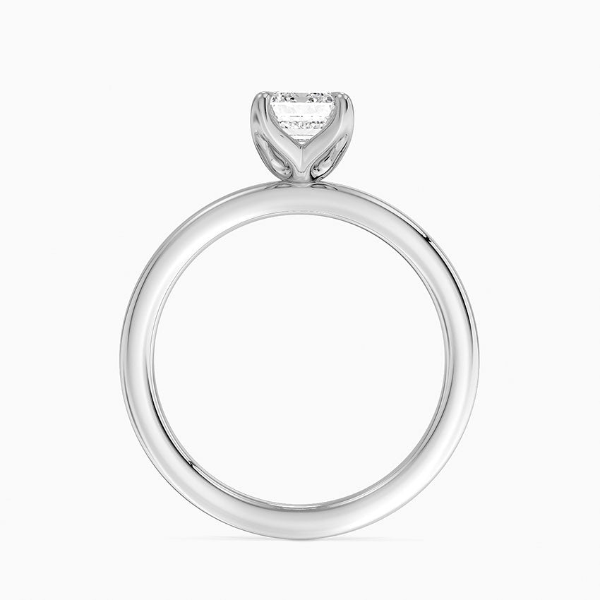 1.00 Karat D-VS Emerald Kesim Tektaş Laboratuvar Pırlanta Yüzük