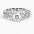2.00 Karat Asscher Kesim Özel Tasarım Hidden Halo Tektaş Laboratuvar Pırlanta Yüzük - Cannes