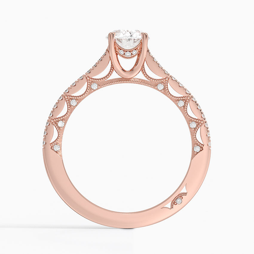 1.50 Karat Oval Kesim Halo Tasarım Tektaş Laboratuvar Pırlanta Yüzük - Dijon