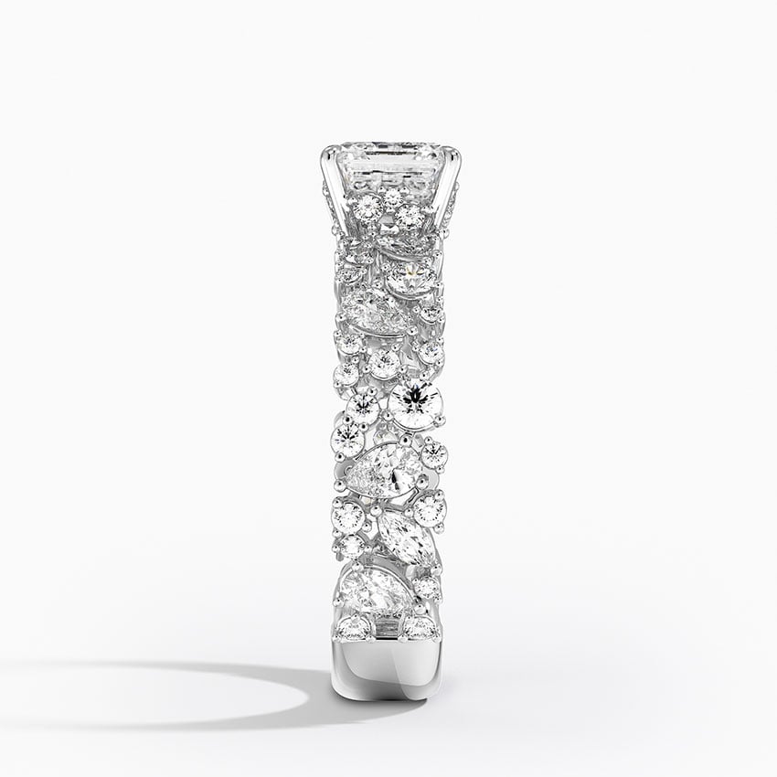 2.00 Karat Asscher Kesim Özel Tasarım Hidden Halo Tektaş Laboratuvar Pırlanta Yüzük - Cannes