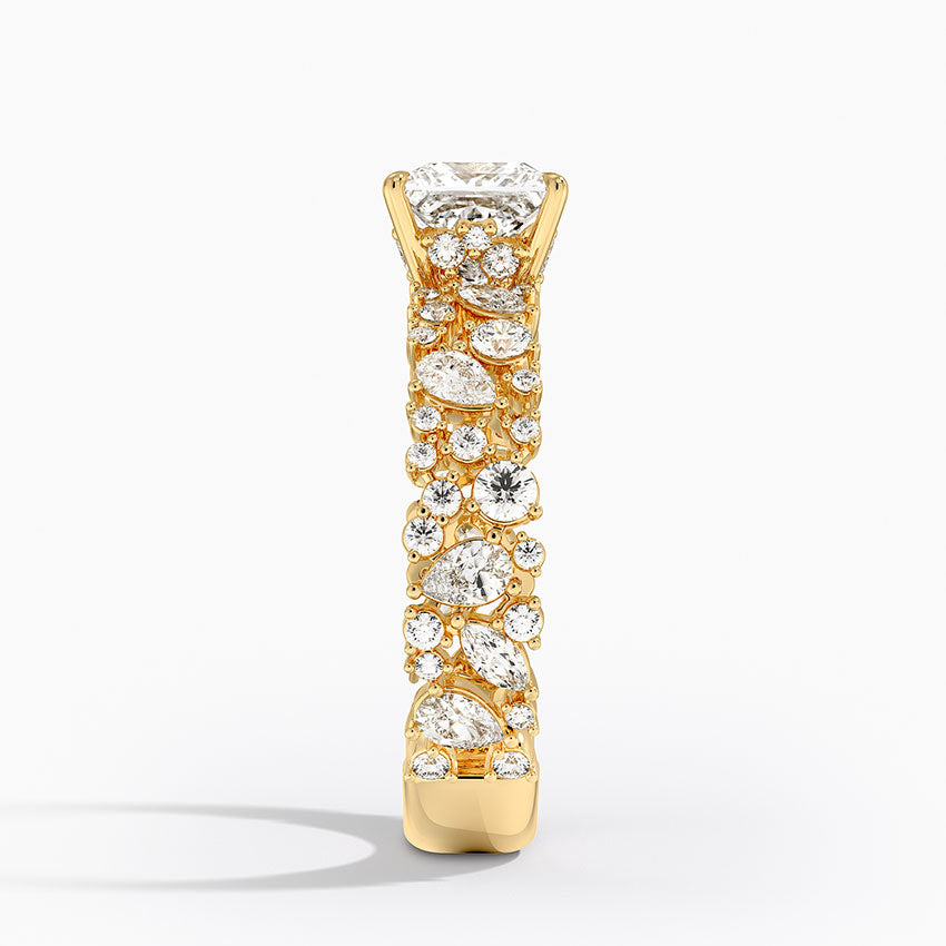2.00 Karat Prenses Kesim Özel Tasarım Hidden Halo Tektaş Laboratuvar Pırlanta Yüzük - Cannes