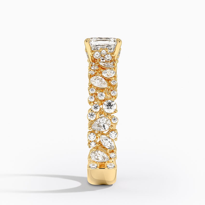 2.00 Karat Asscher Kesim Özel Tasarım Hidden Halo Tektaş Laboratuvar Pırlanta Yüzük - Cannes