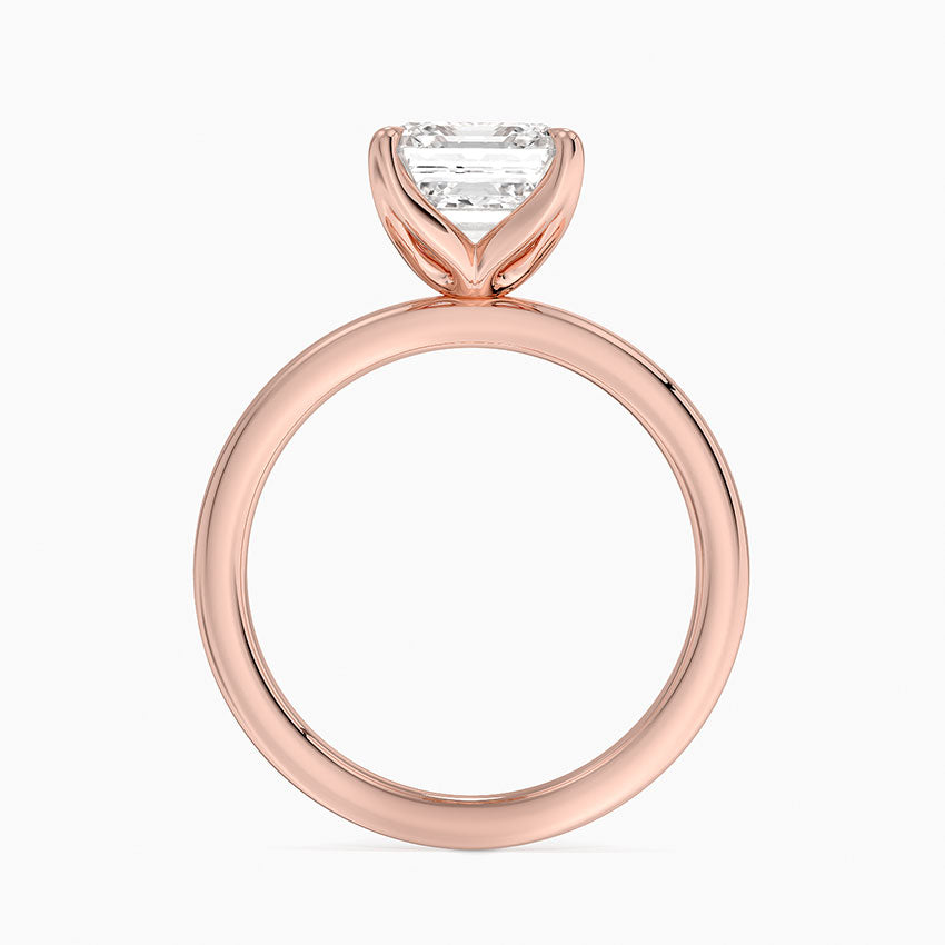 2.00 Karat D-VS Asscher Kesim Tektaş Laboratuvar Pırlanta Yüzük