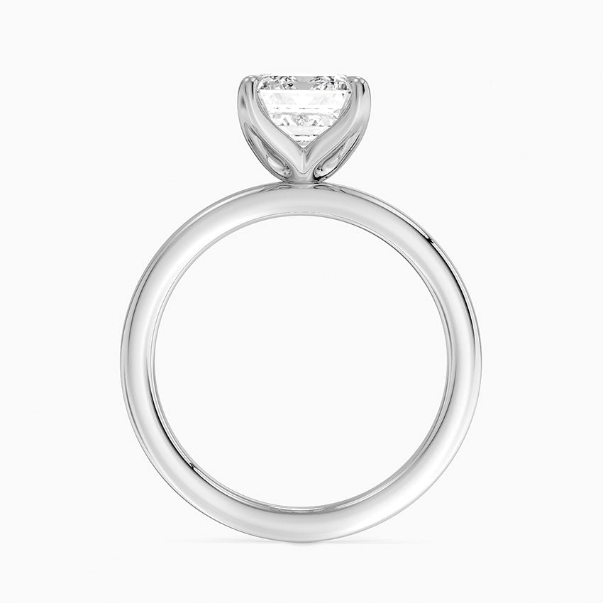 2.00 Karat D-VS Emerald Kesim Tektaş Laboratuvar Pırlanta Yüzük