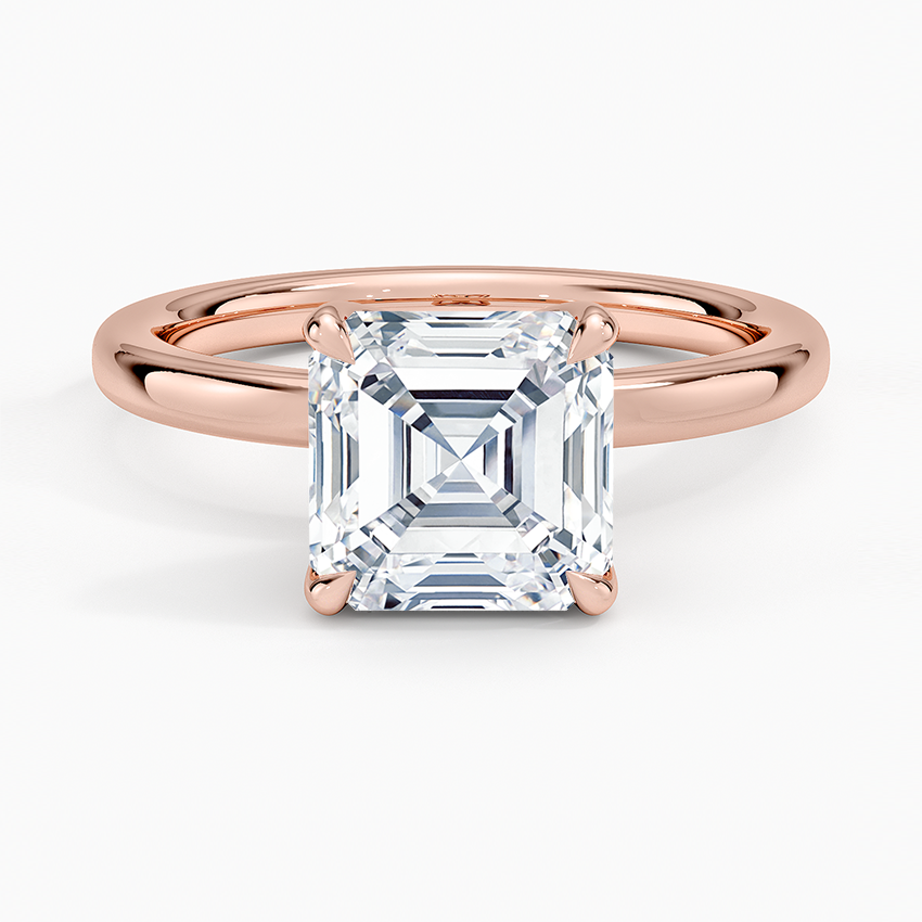 2.00 Karat D-VS Asscher Kesim Tektaş Laboratuvar Pırlanta Yüzük
