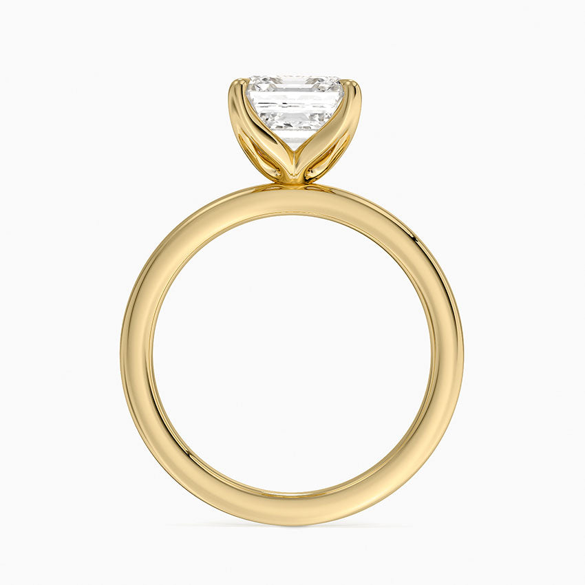 2.00 Karat D-VS Asscher Kesim Tektaş Laboratuvar Pırlanta Yüzük