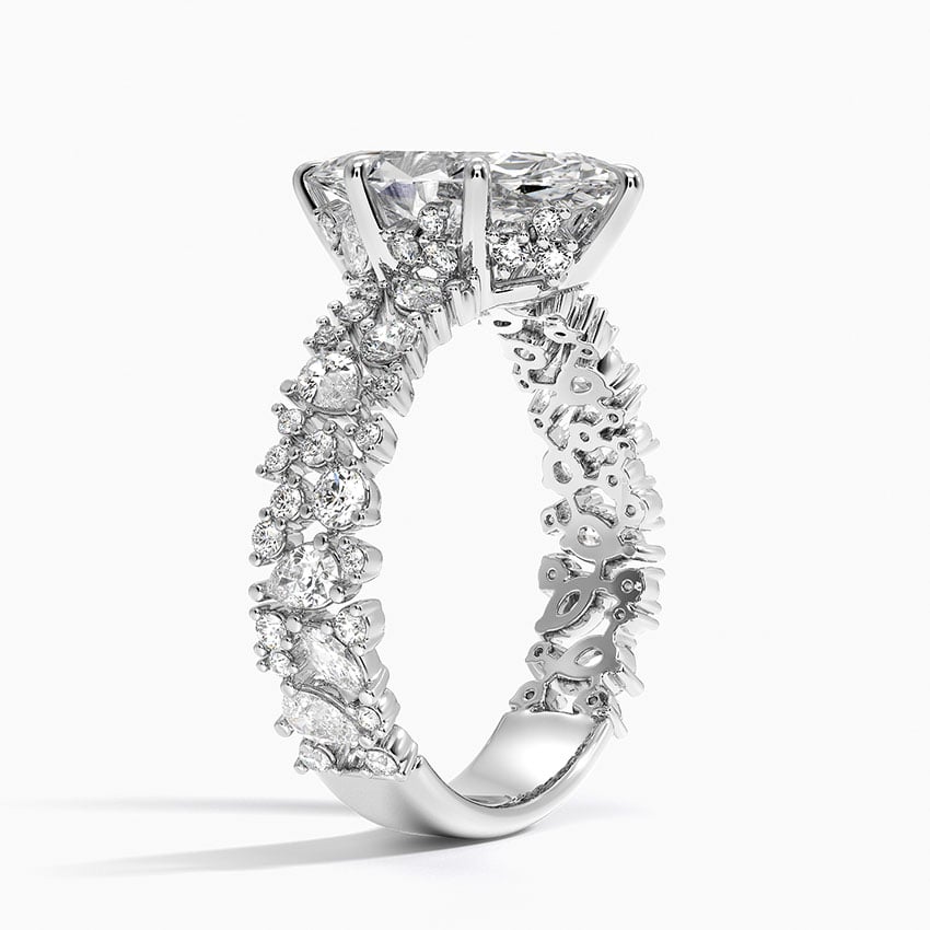 3.00 Karat Markiz Kesim Özel Tasarım Hidden Halo Tektaş Laboratuvar Pırlanta Yüzük - Cannes