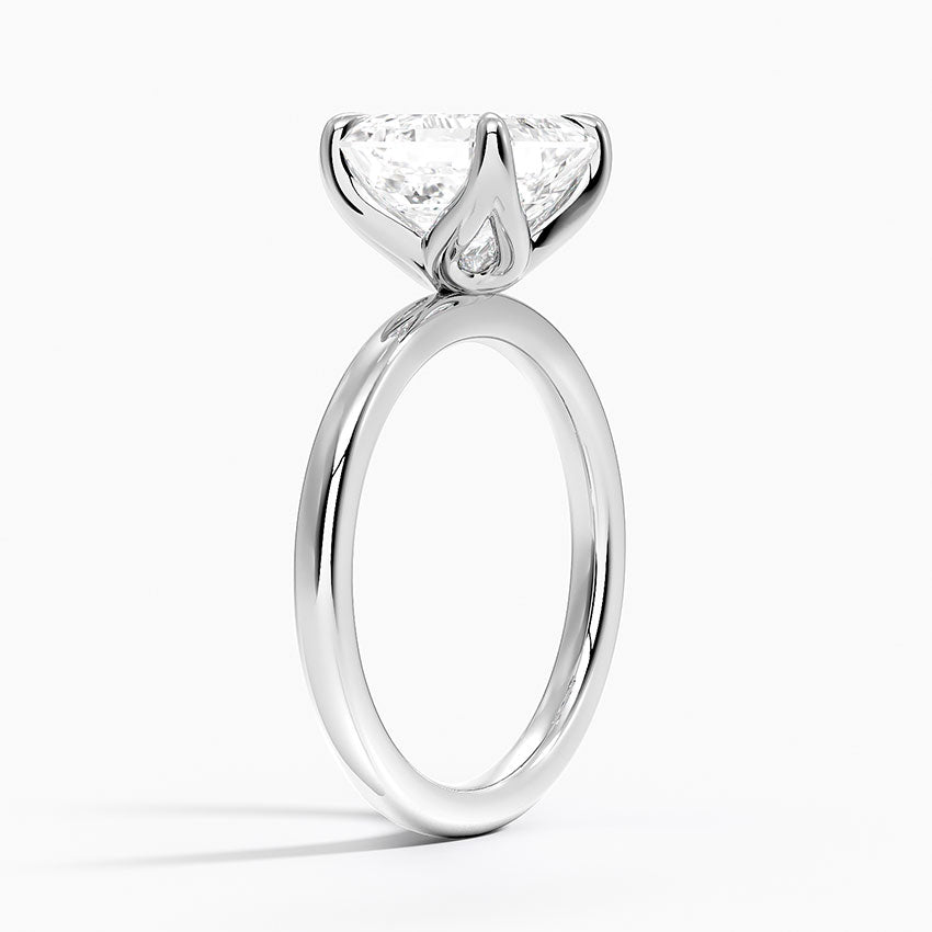 3.00 Karat D-VS Asscher Kesim Tektaş Laboratuvar Pırlanta Yüzük