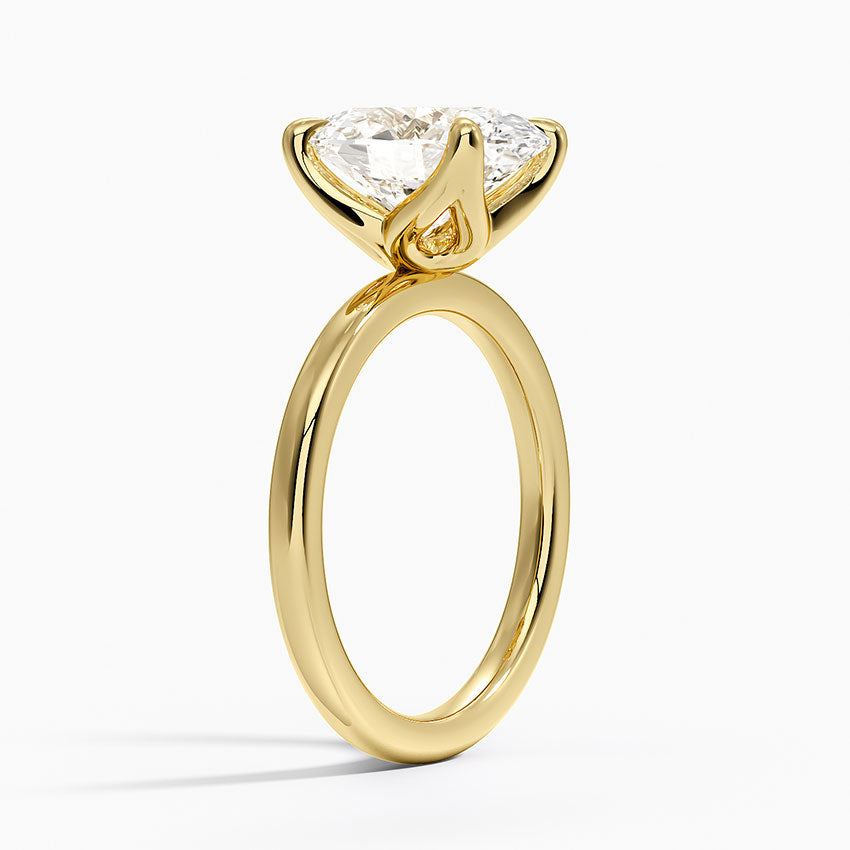 3.00 Karat D-VS Oval Tektaş Laboratuvar Pırlanta Yüzük