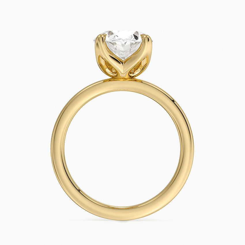 3.00 Karat D-VS Oval Tektaş Laboratuvar Pırlanta Yüzük