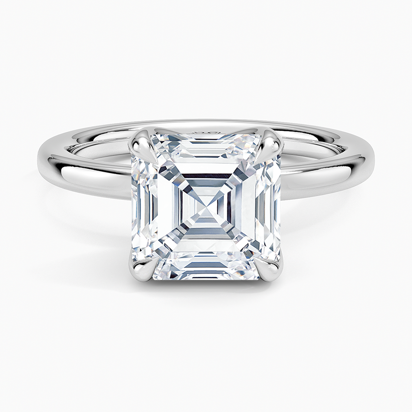 3.00 Karat D-VS Asscher Kesim Tektaş Laboratuvar Pırlanta Yüzük