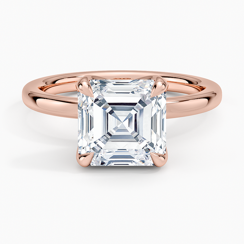 3.00 Karat D-VS Asscher Kesim Tektaş Laboratuvar Pırlanta Yüzük