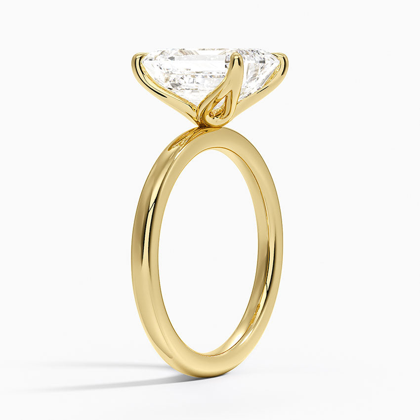 3.00 Karat D-VS Emerald Kesim Tektaş Laboratuvar Pırlanta Yüzük