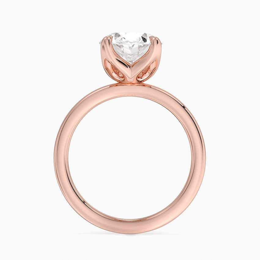 3.00 Karat D-VS Oval Tektaş Laboratuvar Pırlanta Yüzük