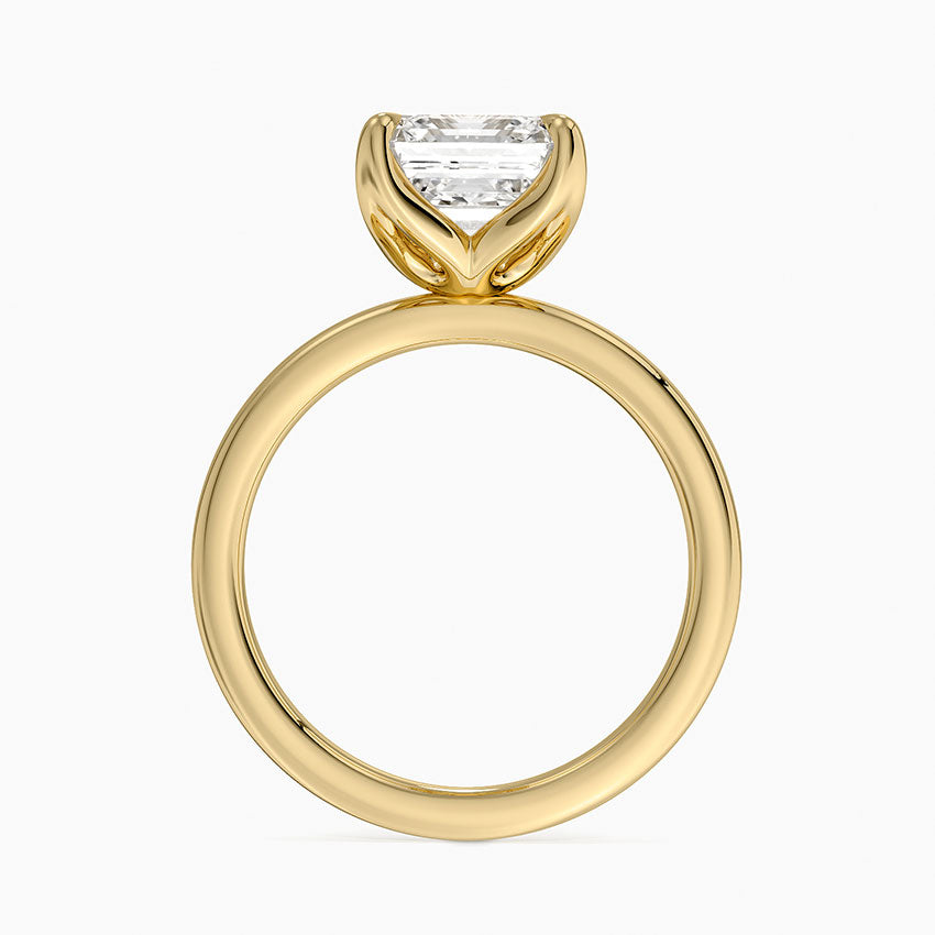 3.00 Karat D-VS Asscher Kesim Tektaş Laboratuvar Pırlanta Yüzük