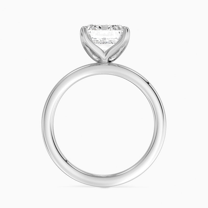3.00 Karat D-VS Emerald Kesim Tektaş Laboratuvar Pırlanta Yüzük