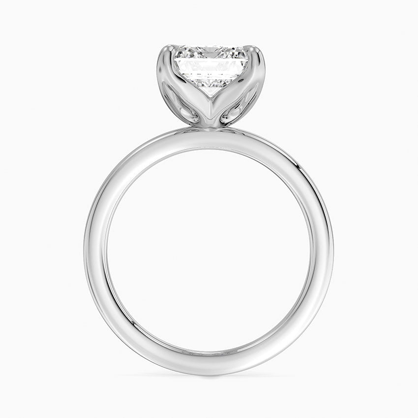 4.00 Karat D-VS Emerald Kesim Tektaş Laboratuvar Pırlanta Yüzük
