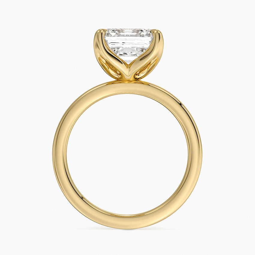 4.00 Karat D-VS Asscher Kesim Tektaş Laboratuvar Pırlanta Yüzük
