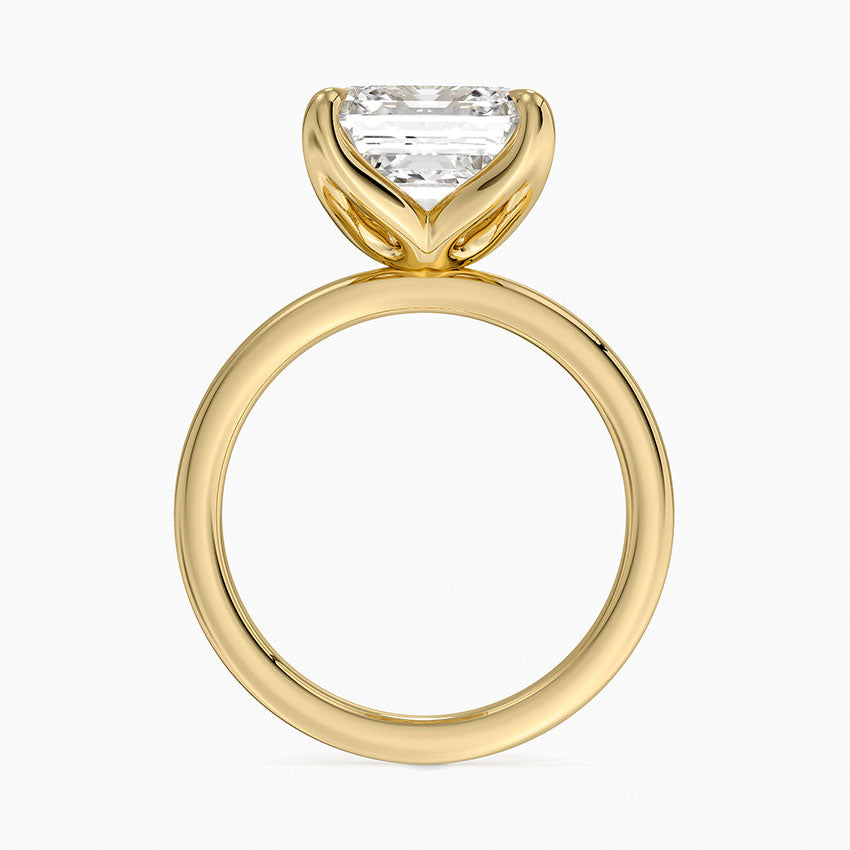 5.00 Karat D-VS Asscher Kesim Tektaş Laboratuvar Pırlanta Yüzük