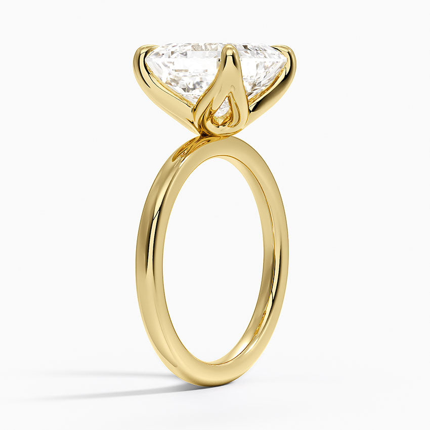 5.00 Karat D-VS Asscher Kesim Tektaş Laboratuvar Pırlanta Yüzük