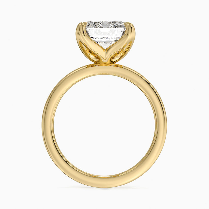 5.00 Karat D-VS Emerald Kesim Tektaş Laboratuvar Pırlanta Yüzük