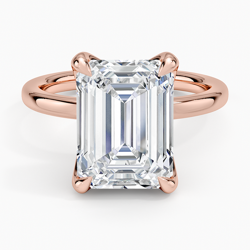 5.00 Karat D-VS Emerald Kesim Tektaş Laboratuvar Pırlanta Yüzük