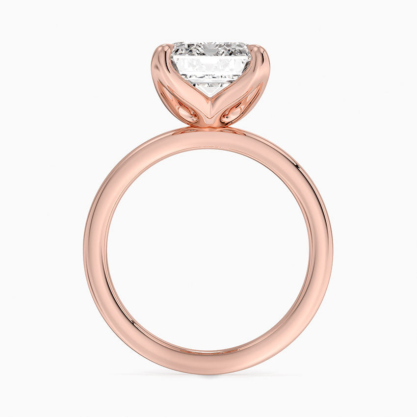 5.00 Karat D-VS Emerald Kesim Tektaş Laboratuvar Pırlanta Yüzük