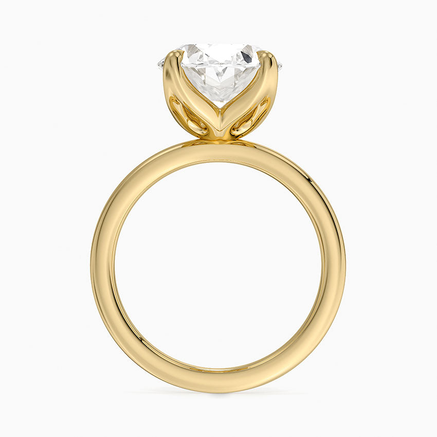 5.00 Karat D-VS Oval Tektaş Laboratuvar Pırlanta Yüzük
