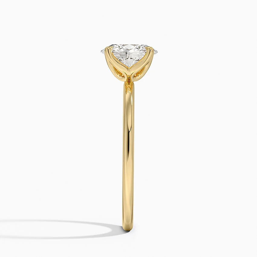 1.00 Karat D-VS Oval Tektaş Laboratuvar Pırlanta Yüzük